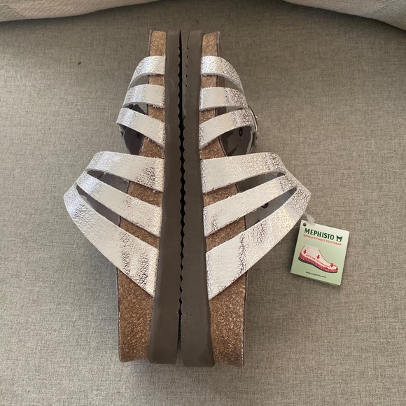 Mephisto Helisa silver edison women’s sandals comfort NWB 36/6 - Picture 6 of 9